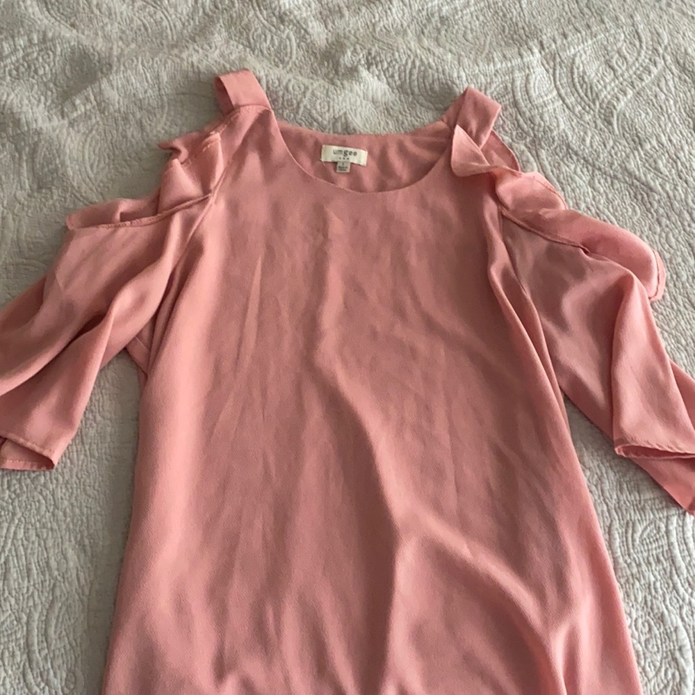 Cold shoulder ruffle blouse